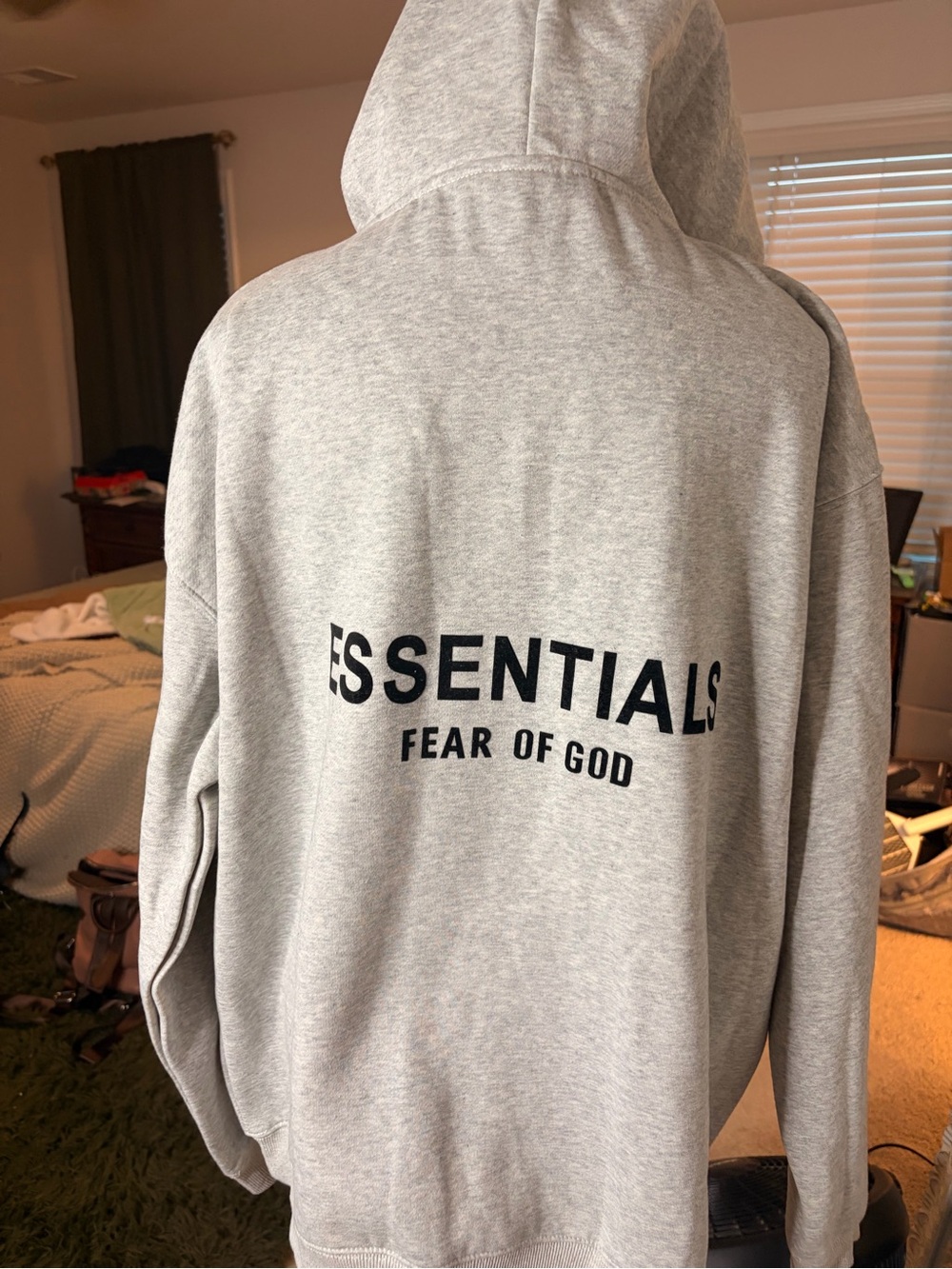 Essentials Light Grey Pullover Hoodie